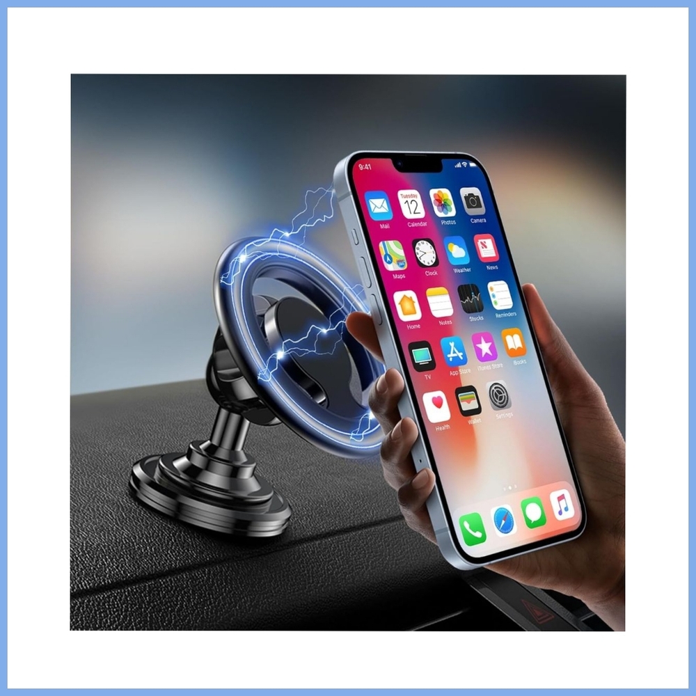 Magnetic Car Phone Holder Black NWT